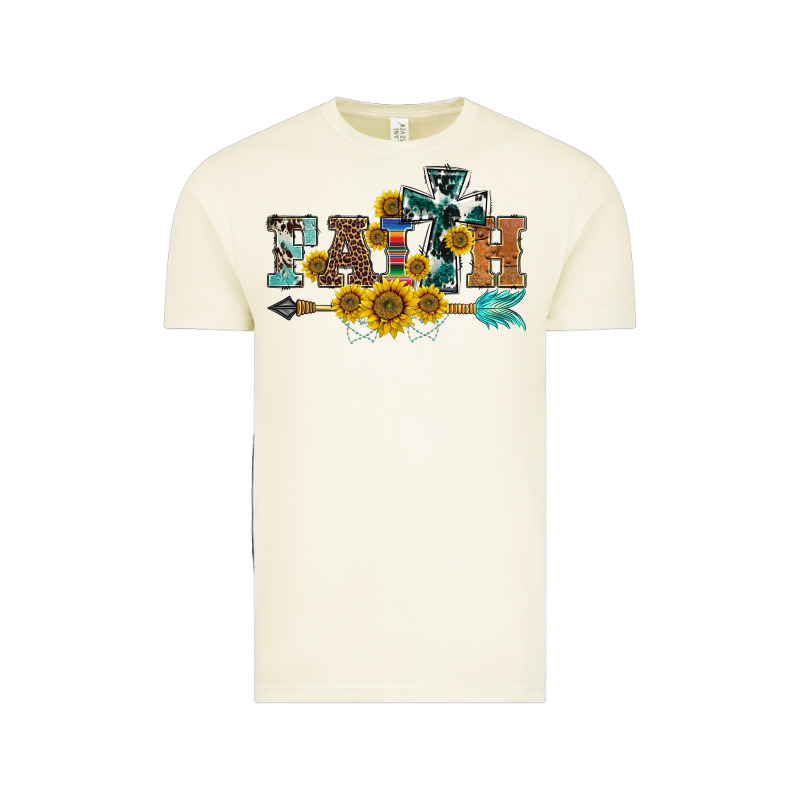 Western Faith Arrow Sunflowers Vintage Tee by BarkalooDesign | Teevron