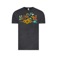 Vintage Black western faith arrow sunflowers Vintage Tee - BarkalooDesign