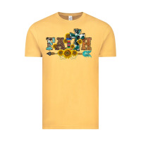 Vintage Mustard western faith arrow sunflowers Vintage Tee - BarkalooDesign