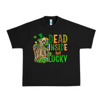 Black dead inside but lucky  with skeleton Urban Heavy Tee - AdoDesignShop