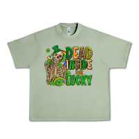 Oil Green dead inside but lucky  with skeleton Urban Heavy Tee - AdoDesignShop
