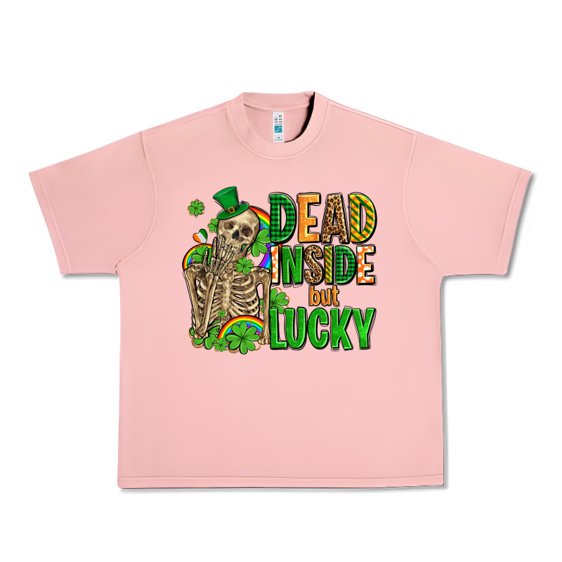 Dead Inside But Lucky  With Skeleton Urban Heavy Tee by AdoDesignShop | Teevron