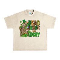 Sandshell dead inside but lucky  with skeleton Urban Heavy Tee - AdoDesignShop