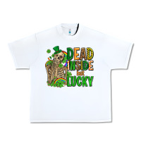 White dead inside but lucky  with skeleton Urban Heavy Tee - AdoDesignShop