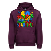 Mauve Wine different is beautiful autism Urban Hoodie - OliviaCreatesArt