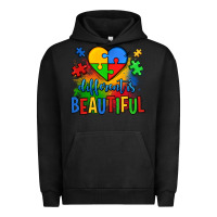 Pigment Black different is beautiful autism Urban Hoodie - OliviaCreatesArt