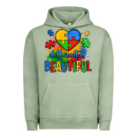 Pigment Oil Green different is beautiful autism Urban Hoodie - OliviaCreatesArt
