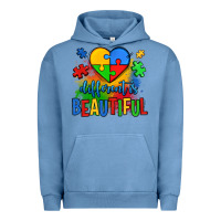 Pigment Pebble Blue different is beautiful autism Urban Hoodie - OliviaCreatesArt