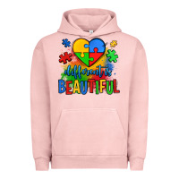Pigment Salmon different is beautiful autism Urban Hoodie - OliviaCreatesArt