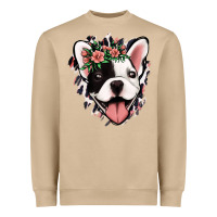 Mushroom french bulldog floral Heavyweight Sweatshirt - Jasminsmagicworld