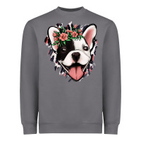 Storm french bulldog floral Heavyweight Sweatshirt - Jasminsmagicworld