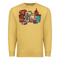 Antique Gold Football coffee cups Premium Sweatshirt - NancyCooperArtShop