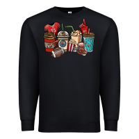 Black Football coffee cups Premium Sweatshirt - NancyCooperArtShop