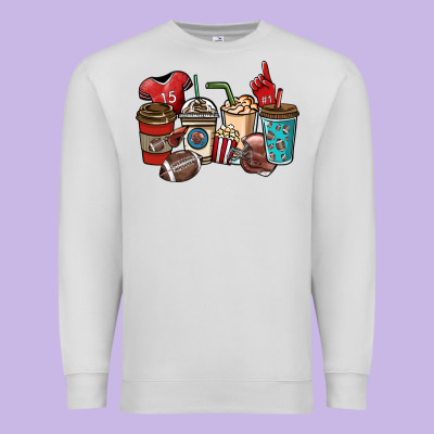 Football Coffee Cups Premium Sweatshirt Designed By Nancycooperartshop