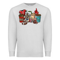 Dove Grey Football coffee cups Premium Sweatshirt - NancyCooperArtShop