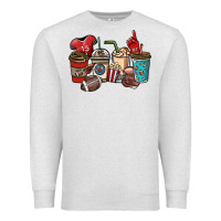 Oatmeal Heather Football coffee cups Premium Sweatshirt - NancyCooperArtShop