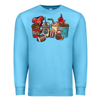 Ocean Blue Football coffee cups Premium Sweatshirt - NancyCooperArtShop