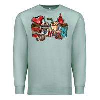Seafoam Football coffee cups Premium Sweatshirt - NancyCooperArtShop