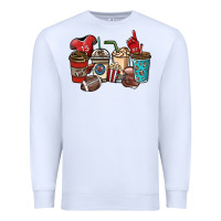 White Football coffee cups Premium Sweatshirt - NancyCooperArtShop
