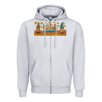 Heather Grey hello pumpkin season libbey glass Zipper Hoodie - BundleAndBundleShop