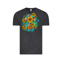 Vintage Black western belive sunflowers cross Vintage Tee - BarkalooDesign