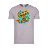 Vintage Zinc western belive sunflowers cross Vintage Tee - BarkalooDesign