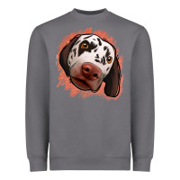 Storm dalmatians peach glitter background Heavyweight Sweatshirt - Jasminsmagicworld