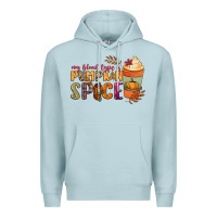 Blue Mist my blood type is pumpkin spice Premium Hoodie - NancyCooperArtShop
