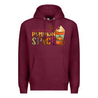 Burgundy my blood type is pumpkin spice Premium Hoodie - NancyCooperArtShop
