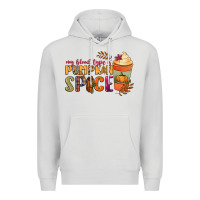 Dove Grey my blood type is pumpkin spice Premium Hoodie - NancyCooperArtShop