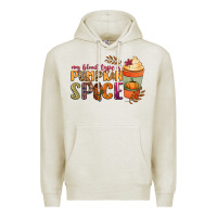 Oatmeal Heather my blood type is pumpkin spice Premium Hoodie - NancyCooperArtShop
