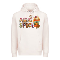 Pale Pink my blood type is pumpkin spice Premium Hoodie - NancyCooperArtShop