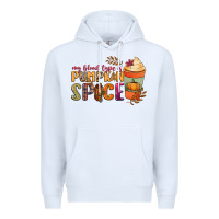 White my blood type is pumpkin spice Premium Hoodie - NancyCooperArtShop
