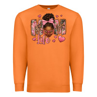 Carrot Afro Messy Bun Mom Life Premium Sweatshirt - texasbilliewilder
