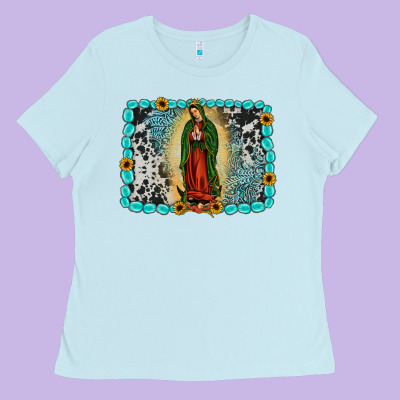 Gemstone Our Lady Of Guadalupe Ladies Tee Designed By Jahusdesignshop