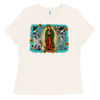 Bone Gemstone our lady of Guadalupe Ladies Tee - JahusDesignShop