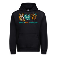 Black peace love cowboys Urban Hoodie - OliviaCreatesArt