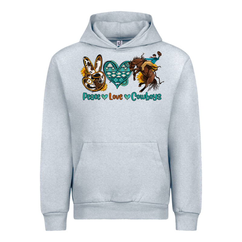 Peace Love Cowboys Urban Hoodie by OliviaCreatesArt | Teevron