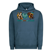 Pigment Midnight Navy peace love cowboys Urban Hoodie - OliviaCreatesArt