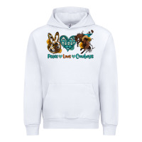 White peace love cowboys Urban Hoodie - OliviaCreatesArt