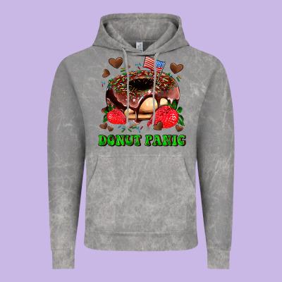 Donut Panic Vintage Hoodie Designed By Adodesignshop