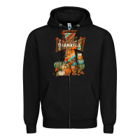 Black thankful fall cross Zipper Hoodie - BundleAndBundleShop