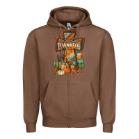 Chestnut thankful fall cross Zipper Hoodie - BundleAndBundleShop
