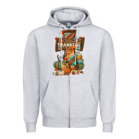 Heather Grey thankful fall cross Zipper Hoodie - BundleAndBundleShop