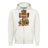 Oatmeal Heather thankful fall cross Zipper Hoodie - BundleAndBundleShop