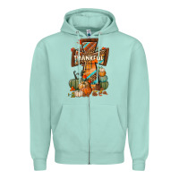 Seafoam thankful fall cross Zipper Hoodie - BundleAndBundleShop