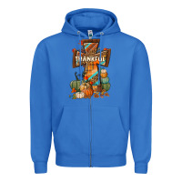 True Royal thankful fall cross Zipper Hoodie - BundleAndBundleShop