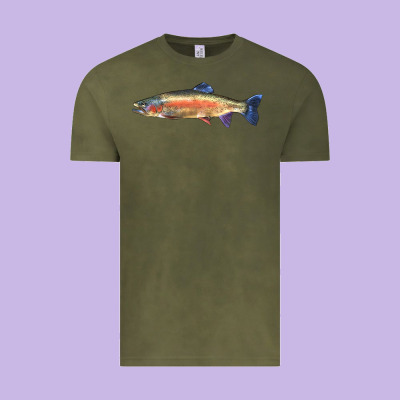 Rainbow Trout Vintage Tee Designed By Lillyallendesigns