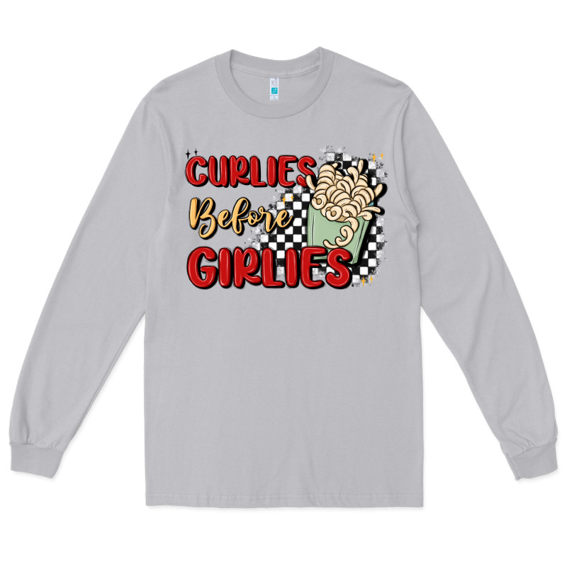Curlies Before Girlies Long Sleeve Tee by MaliasSmallBusiness | Teevron