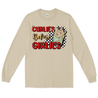 Mushroom curlies before girlies Long Sleeve Tee - MaliasSmallBusiness